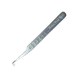 PBR glitter fan short tip 90 degree tweezer - Paisleys Beauty Room